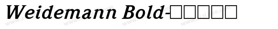 Weidemann Bold字体转换